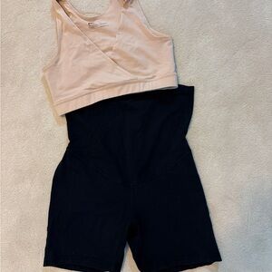 Pact Organic Cotton Maternity shorts & bra (never worn)